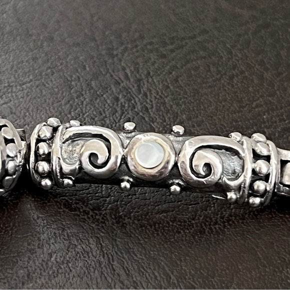 🟦SALE🟦 Vintage sterling silver black onyx and moonstone bracelet - Picture 6 of 10